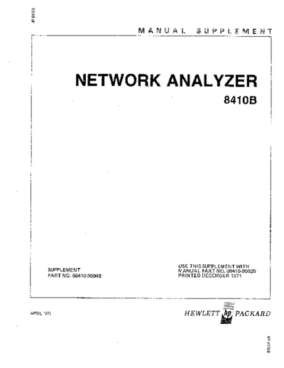 Agilent HP 8410B Manual Supplement  Agilent HP 8410S HP 8410B Manual Supplement.pdf