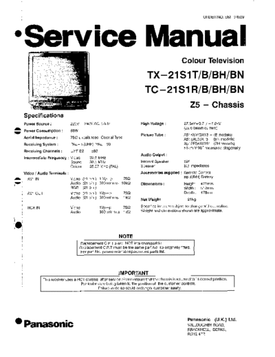 panasonic chassisz5 tx21s1 tc21s1  panasonic TV chassisz5_tx21s1_tc21s1.pdf