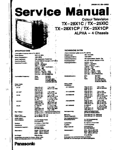 panasonic tc-28x1c 25x1c  panasonic TV tc-28x1c_25x1c.pdf