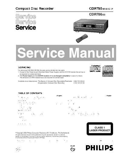 Philips pagine da service manual cdr785 786  Philips Audio pagine_da_service_manual_cdr785_786.pdf
