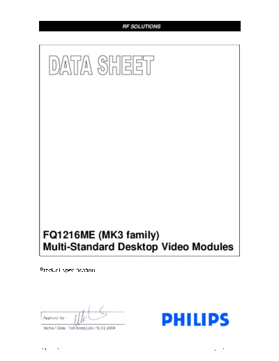Philips FQ1216ME 3 16-02-04  Philips Tuner datasheets FQ1216ME_3 16-02-04.pdf