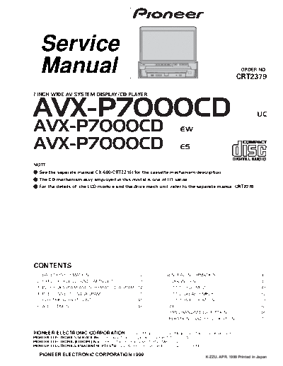Pioneer pioneer AVX-P7000CD  Pioneer Audio pioneer_AVX-P7000CD.pdf