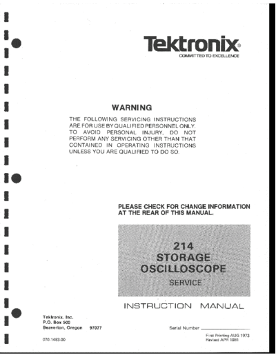 Tektronix Tektronix--214--service,user--ID2517  Tektronix 214 Tektronix--214--service,user--ID2517.pdf