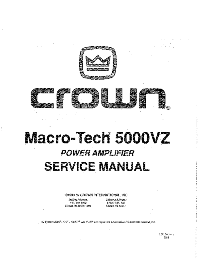 . Various ma500vz service manual part1  . Various SM scena Crown ma500vz_service_manual_part1.zip