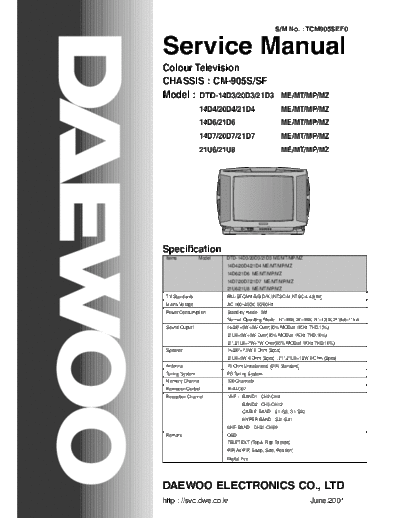 Daewoo CM-905S-[1].part2  Daewoo TV CM-905S-[1].part2.rar