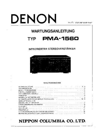 DENON PMA1560 SM  .part1  DENON Audio PMA-1560 PMA1560_SM_DENON.part1.rar