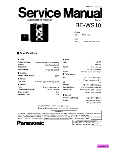 panasonic 5105 - manual de servicio  panasonic Audio RE-WS10 5105 - manual de servicio.pdf