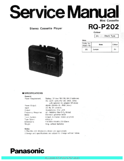 panasonic RQP202 sch  panasonic Audio RQ-P202 Panasonic_RQP202_sch.pdf