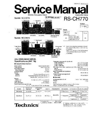 panasonic 3682 - manuel technique  panasonic Audio RS-CH770 3682 - manuel technique.pdf