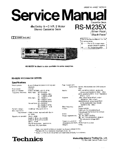 panasonic 6523 - manuel technique  panasonic Audio RS-M235 6523 - manuel technique.pdf