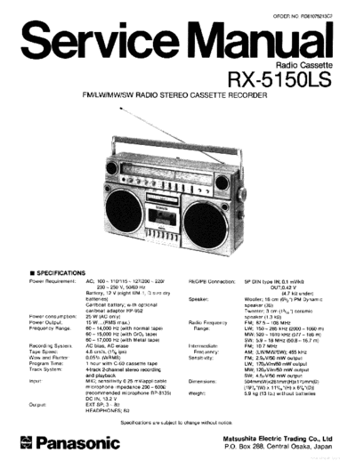 panasonic hfe   rx-5150ls service en de fr  panasonic Audio RX-5150 hfe_panasonic_rx-5150ls_service_en_de_fr.pdf