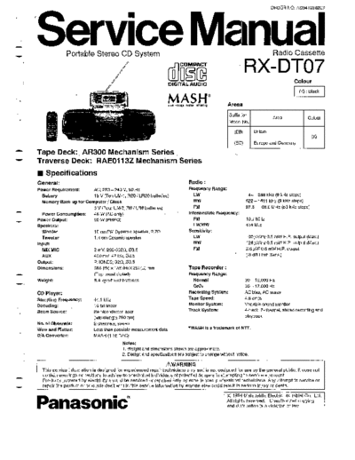 panasonic Adt07  panasonic Audio RX-DT07 Adt07.pdf