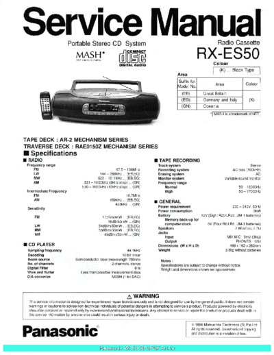 panasonic Panasonic RXES50 sch  panasonic Audio RX-ES50 Panasonic_RXES50_sch.pdf