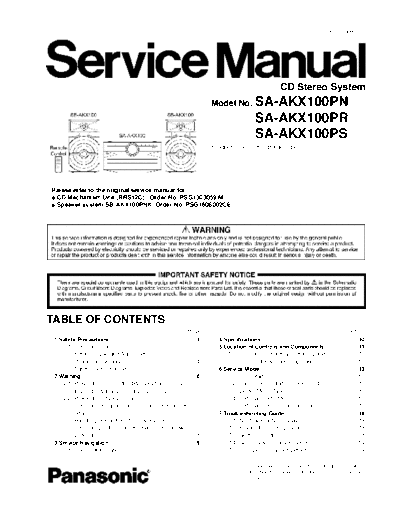 panasonic Panasonic SA AKX100PN SA AKX100PR SA AKX100PS  panasonic Audio SA-AKX100PN Panasonic_SA_AKX100PN_SA_AKX100PR_SA_AKX100PS.pdf