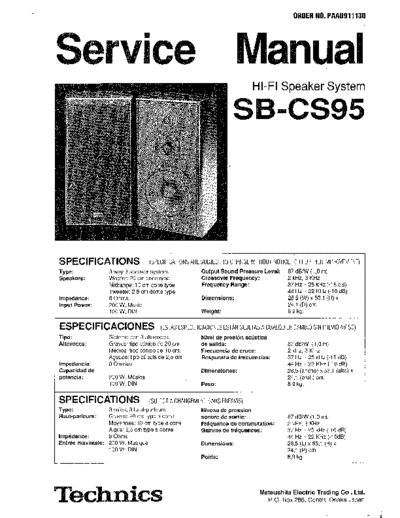panasonic 7890 - manual de servicio  panasonic Audio SB-CS95 7890 - manual de servicio.pdf