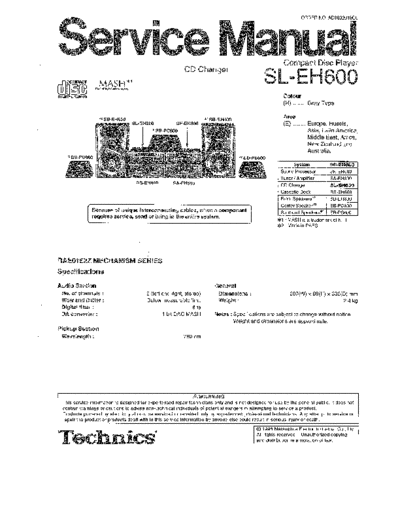 panasonic 5129 - manual de servicio  panasonic Audio SL-EH600 5129 - manual de servicio.pdf