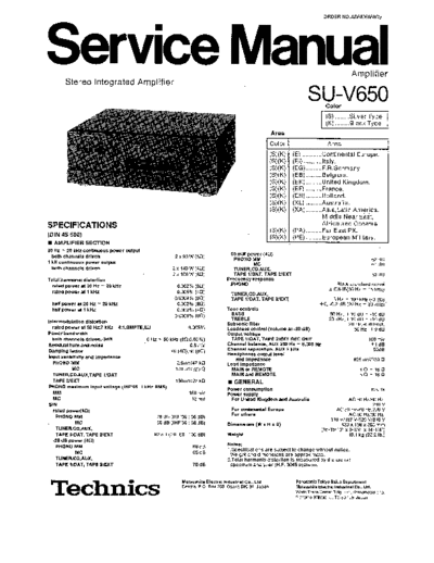 panasonic 6532 - manual de servicio  panasonic Audio SU-V650 6532 - manual de servicio.pdf