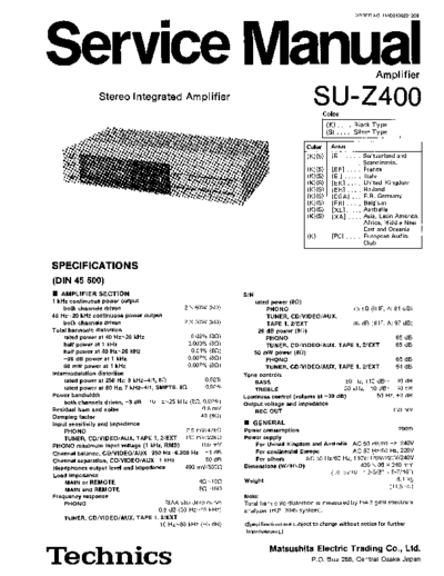 panasonic HAD84062812C8  panasonic Audio SU-Z400 HAD84062812C8.pdf