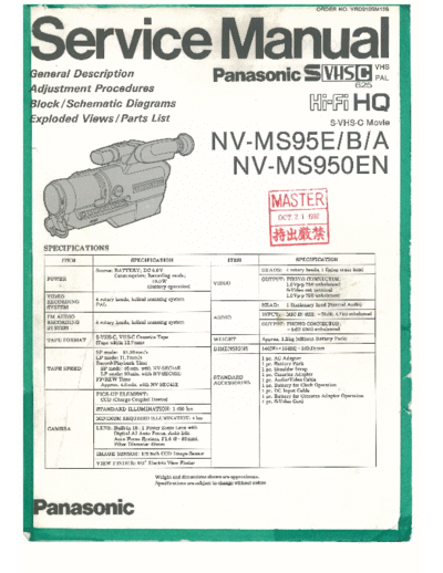 panasonic VRD9105M126  panasonic Cam NV-MS950 VRD9105M126.pdf