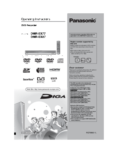 panasonic rqt8860-1l  panasonic DVD DMR-EX77 rqt8860-1l.pdf