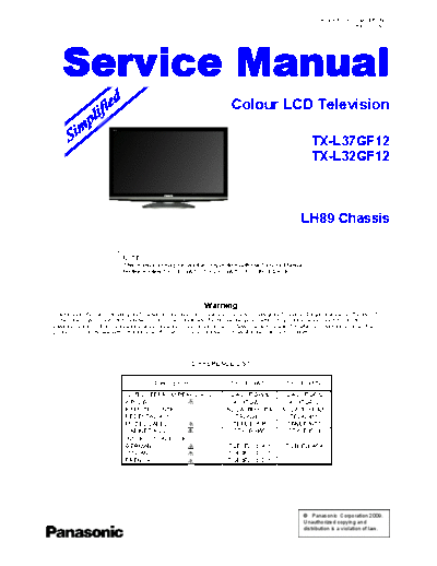 panasonic PCZ0904050AE  panasonic LCD TX-L32GF12 PCZ0904050AE.pdf
