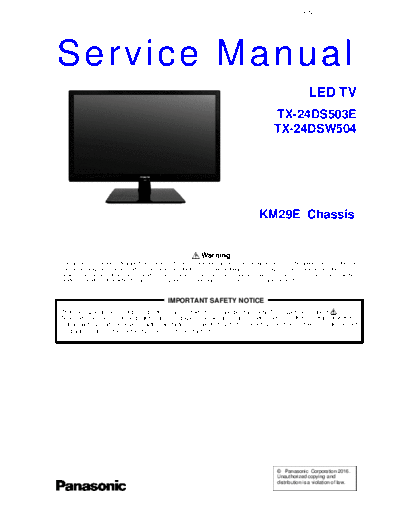 panasonic PCZ1602021CE  panasonic LED TX-24DSW504 PCZ1602021CE.pdf