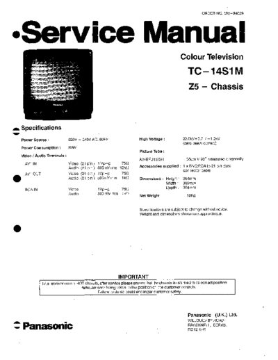 panasonic A14s1m  panasonic TV TC-14S1M A14s1m.pdf