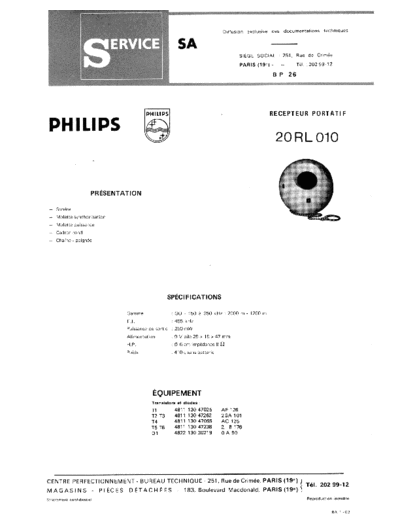 Philips 20 rl 010  Philips Audio 20RL010 20 rl 010.pdf