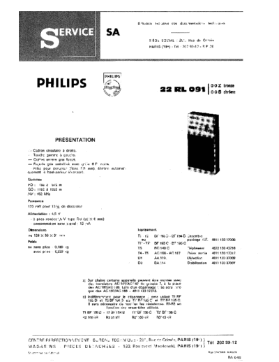 Philips 22 rl 091  Philips Audio 22RL091 22 rl 091.pdf