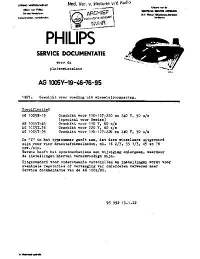 Philips AG1005Y  Philips Audio AG1105Y Philips_AG1005Y.pdf