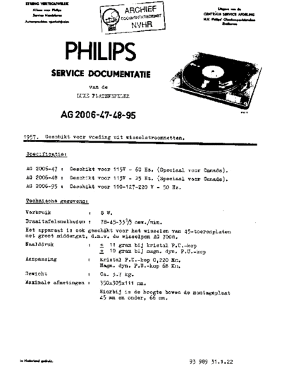 Philips Philips AG2006  Philips Audio AG7008 Philips_AG2006.pdf