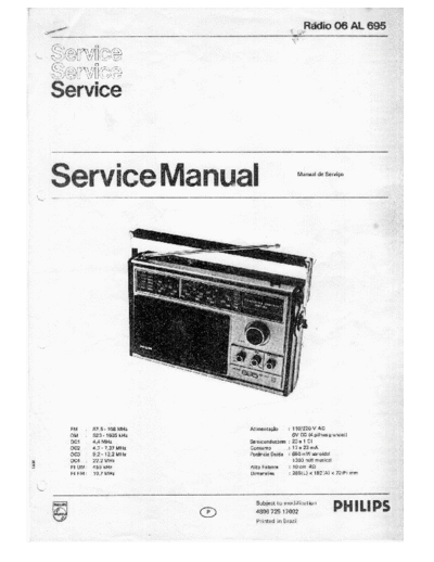 Philips RADIO+PHILIPS+SERVICE+MANUAL+06+AL695+1980  Philips Audio AL695 RADIO+PHILIPS+SERVICE+MANUAL+06+AL695+1980.pdf