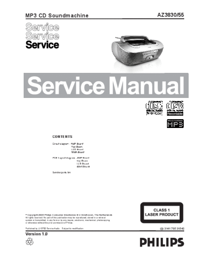 Philips service  Philips Audio AZ3830 service.pdf