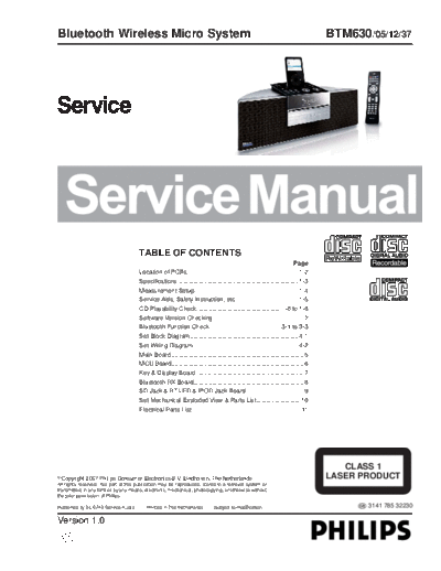 Philips service  Philips Audio BTM630 service.pdf
