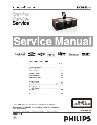 Philips service  Philips Audio DCB852 service.pdf