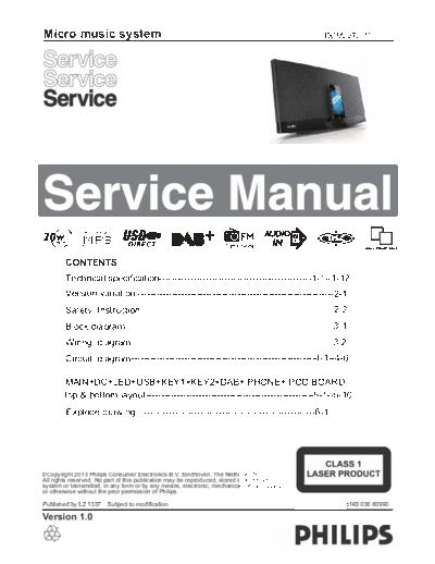 Philips service  Philips Audio DCM2270 service.pdf