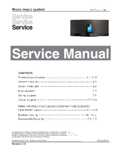 Philips service  Philips Audio DCM3260 service.pdf