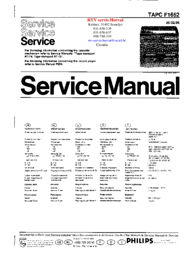 Philips Philips-F-1652-Service-Manual  Philips Audio F1652 Philips-F-1652-Service-Manual.pdf