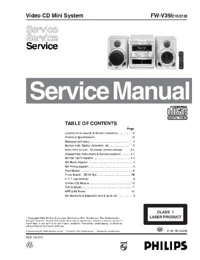 Philips service  Philips Audio FW-V39 service.pdf