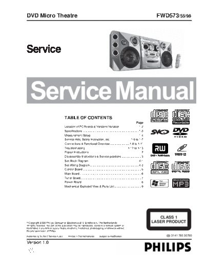 Philips service  Philips Audio FWD573 service.pdf