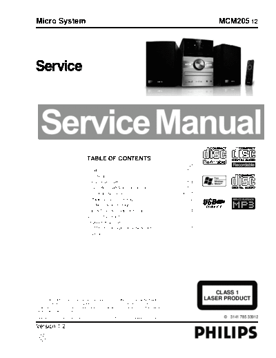Philips service  Philips Audio MCM205 service.pdf