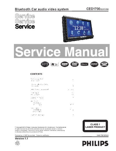 Philips service  Philips Car Audio CED1700 service.pdf