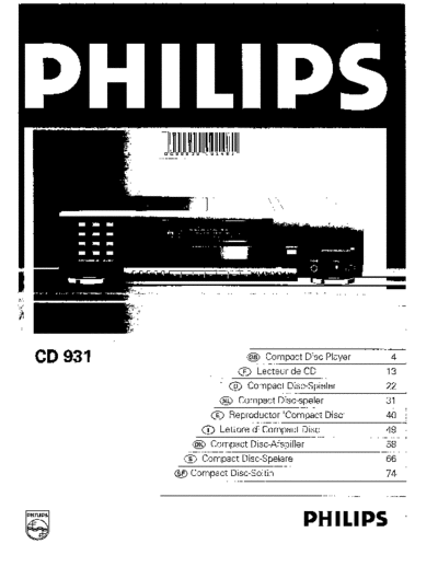 Philips hfe   cd931 en  Philips CD DVD CD931 hfe_philips_cd931_en.pdf