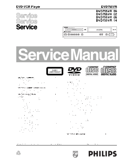 Philips hfe philips dvd755vr service  Philips CD DVD DVD755VR hfe_philips_dvd755vr_service.pdf