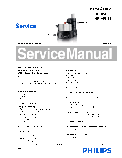 Philips service  Philips Household HR1050 service.pdf