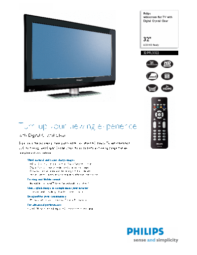 Philips 32pfl3322  Philips LCD TV  (and TPV schematics) 32PFL3322 32pfl3322.pdf