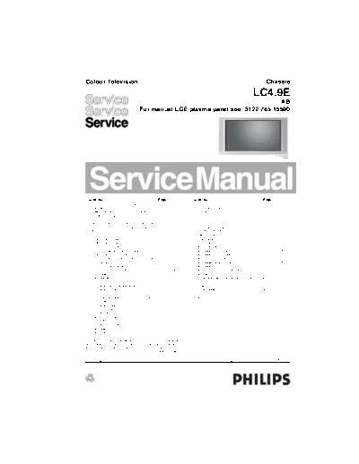 Philips lc4.9 569  Philips LCD TV  (and TPV schematics) LC4.9E ab lc4.9_569.pdf