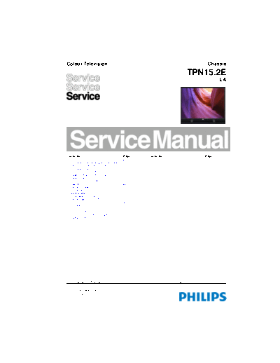 Philips service  Philips LCD TV  (and TPV schematics) TPN15.2E la service.pdf