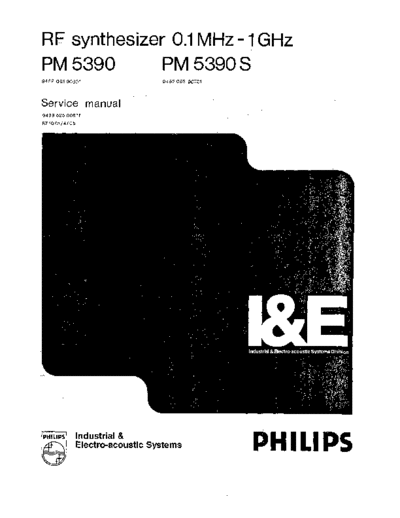Philips Philips PM5390s Synthesized Signal Generator Service Manual  Philips Meetapp PM5390S Philips_PM5390s_Synthesized_Signal_Generator_Service_Manual.pdf