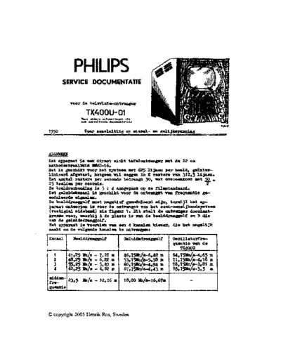 Philips TX400U-01  Philips TV TX400U div TX400U-01.pdf